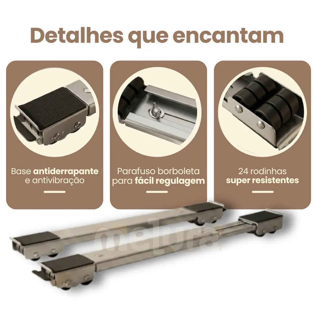 Move Fácil Melura | Suporte com Rodinhas