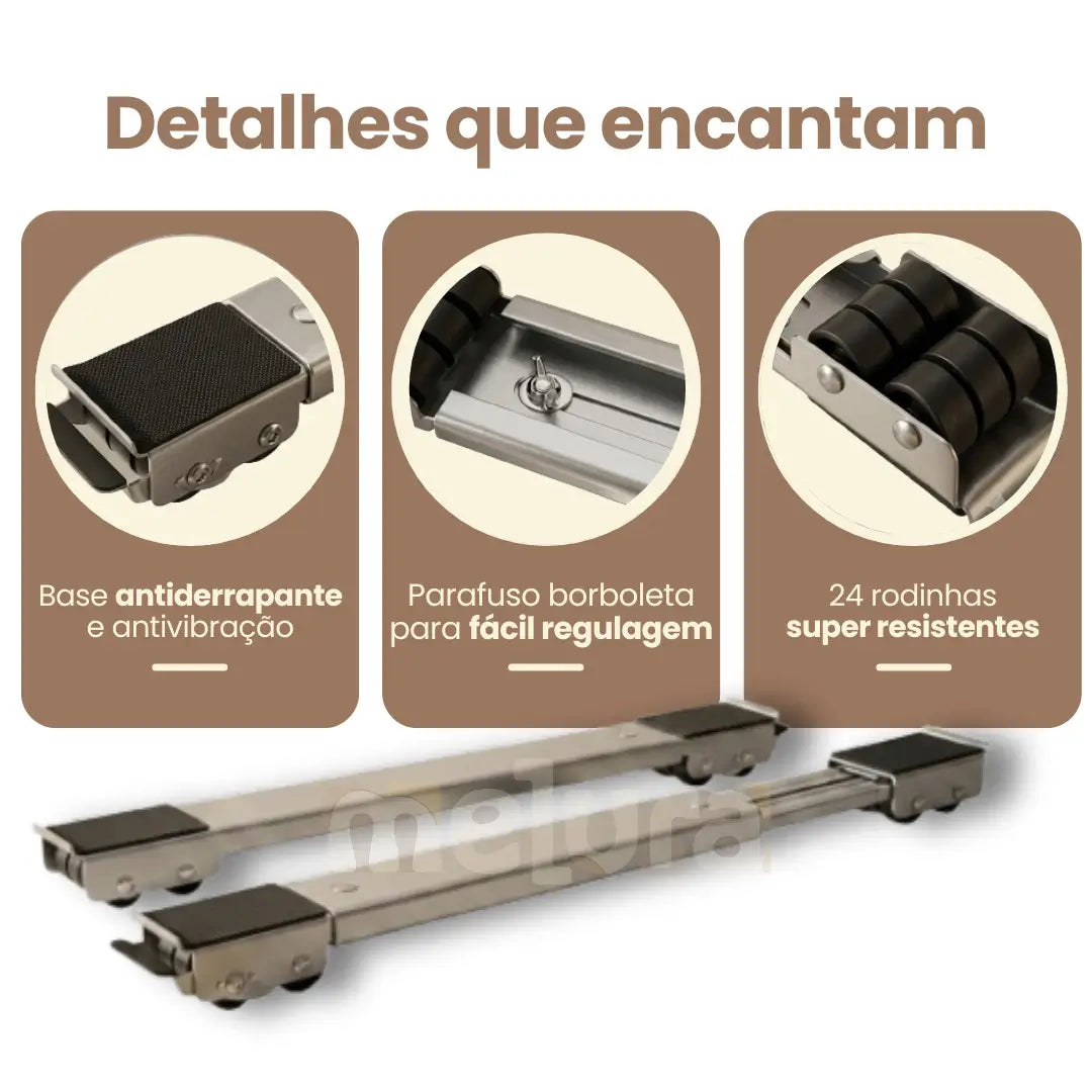 Move Fácil Melura | Suporte com Rodinhas